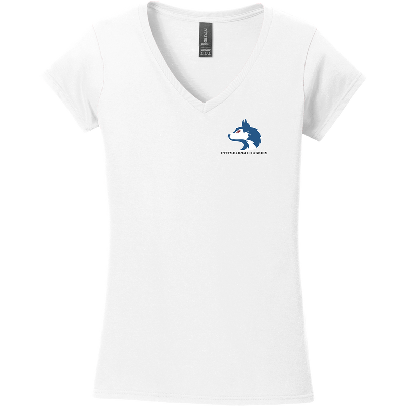 Pittsburgh Huskies Softstyle Ladies Fit V-Neck T-Shirt