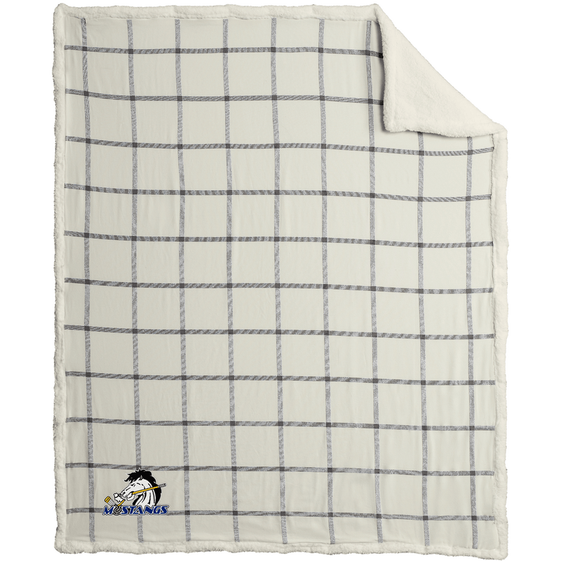 Mid-State Mustangs Flannel Sherpa Blanket