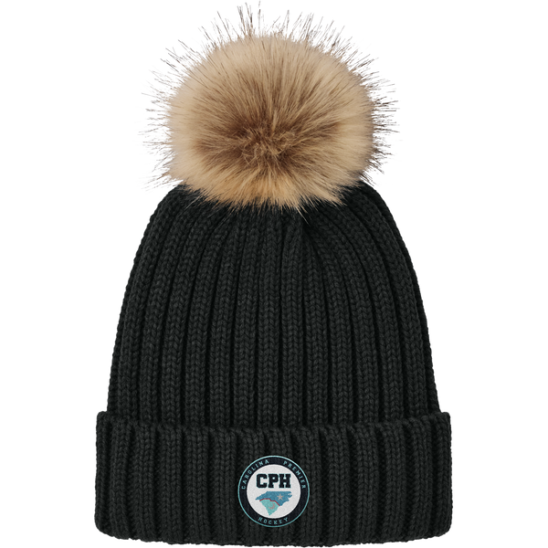 Carolina Premier Hockey Faux Fur Pom Beanie