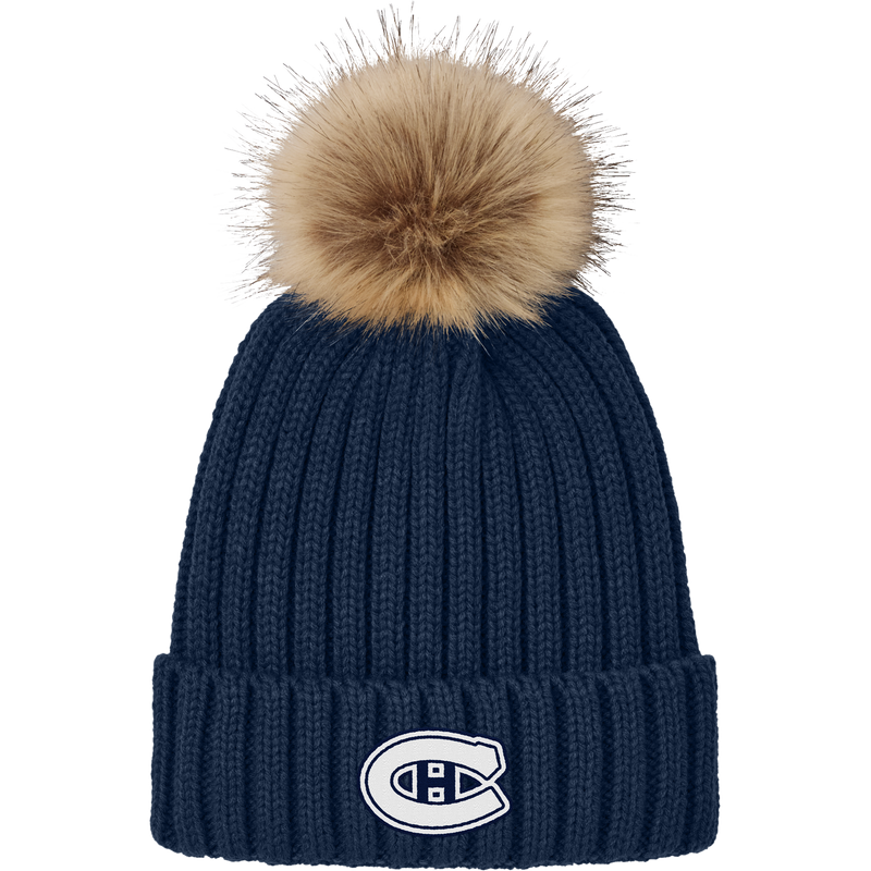 Chatham Hockey Faux Fur Pom Beanie