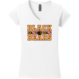 MD Jr. Black Bears Softstyle Ladies Fit V-Neck T-Shirt