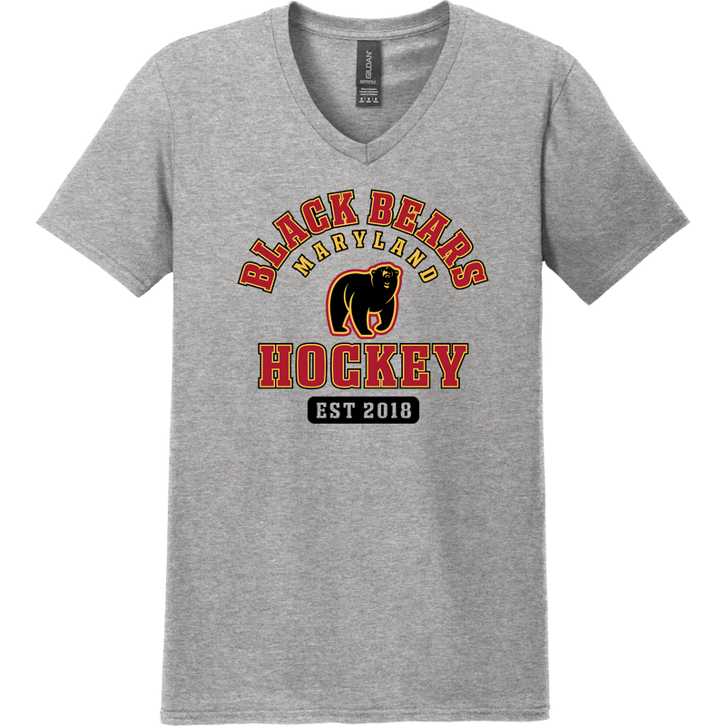 MD Jr. Black Bears Softstyle V-Neck T-Shirt