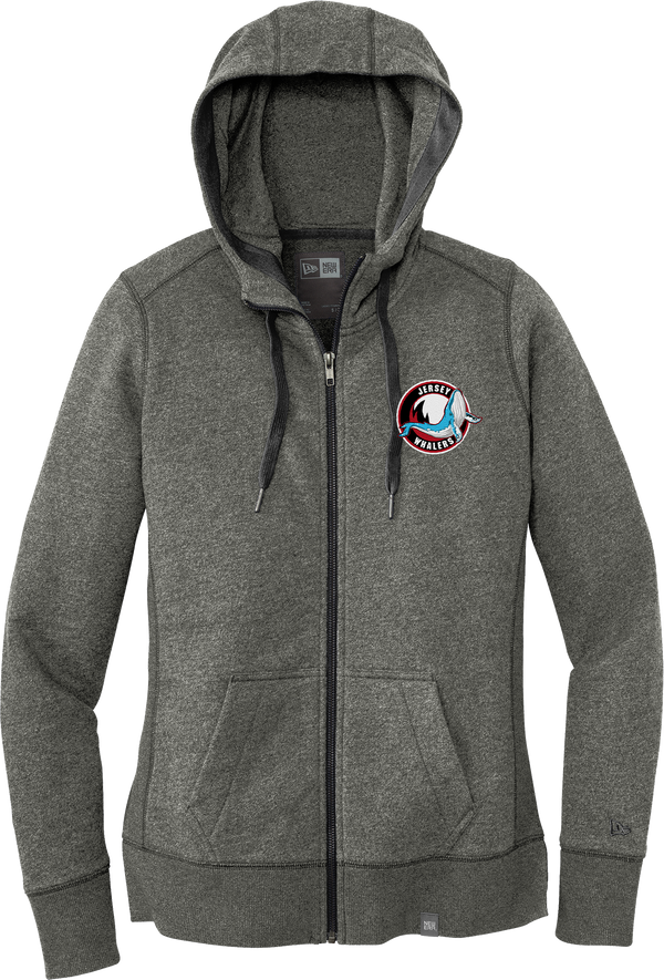 Jersey Shore Whalers New Era Ladies French Terry Full-Zip Hoodie