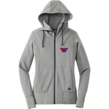 Mid-Fairfield New Era Ladies Tri-Blend Fleece Full-Zip Hoodie