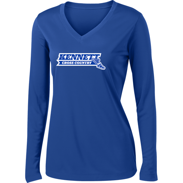 Kennett Track Ladies Long Sleeve PosiCharge Competitor V-Neck Tee