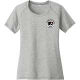 Philadelphia Flyers Elite Ladies PosiCharge Tri-Blend Wicking Scoop Neck Raglan Tee