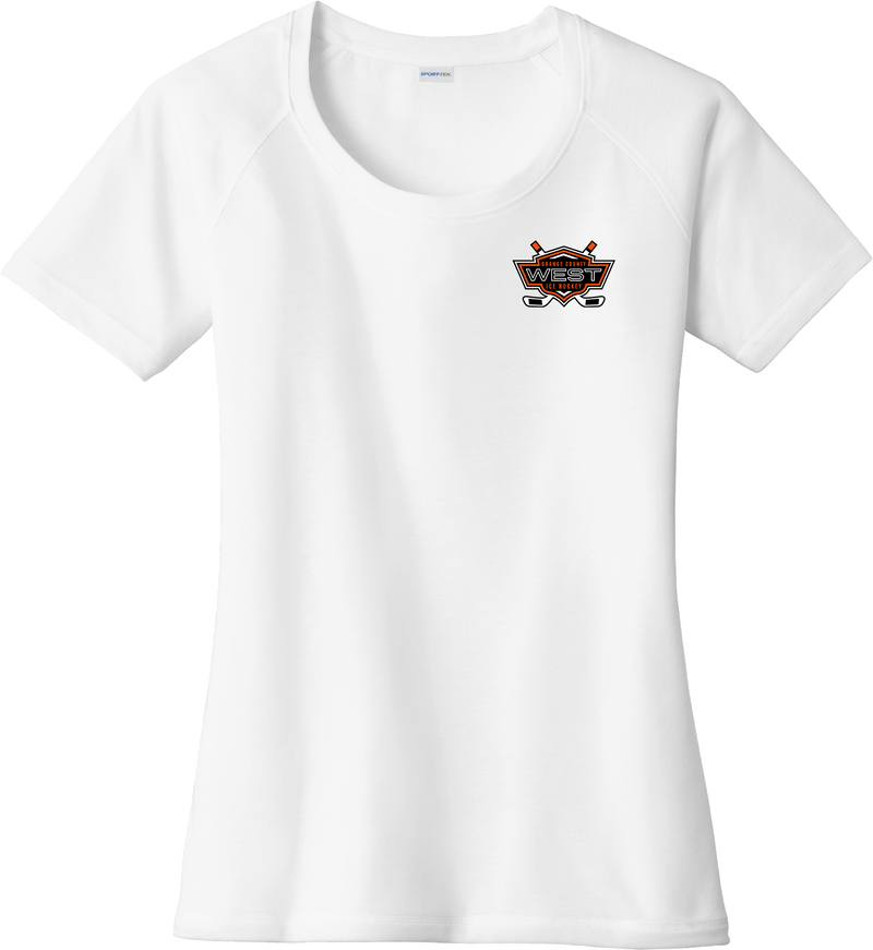 Orange County West Ladies PosiCharge Tri-Blend Wicking Scoop Neck Raglan Tee