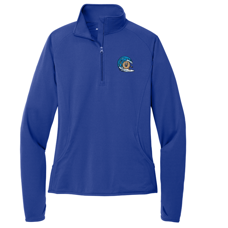 BagelEddi's Ladies Sport-Wick Stretch 1/4-Zip Pullover