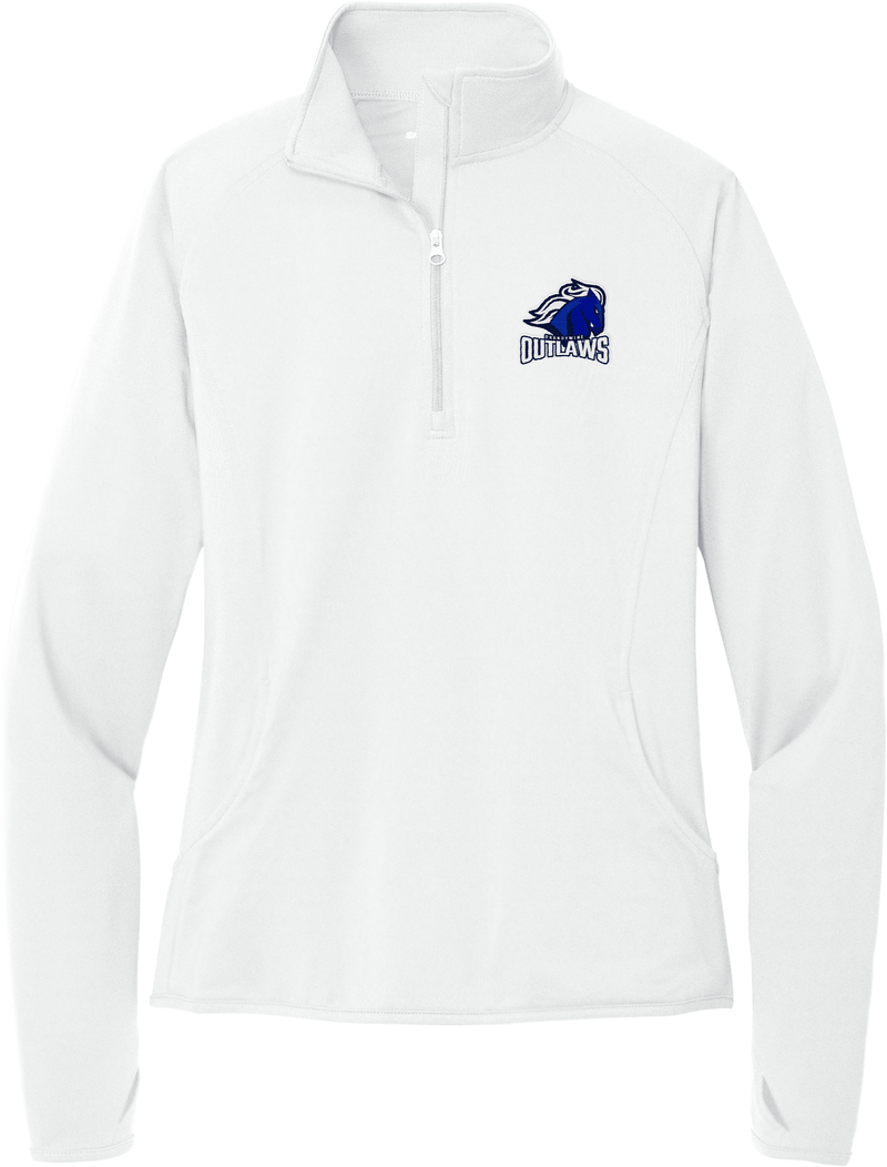 Brandywine Outlaws Ladies Sport-Wick Stretch 1/4-Zip Pullover