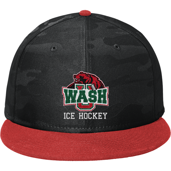 Wash U New Era Camo Flat Bill Snapback Cap