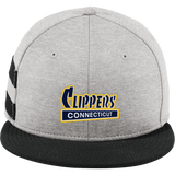 CT Clippers New Era Shadow Heather Striped Flat Bill Snapback Cap