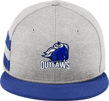 Brandywine Outlaws New Era Shadow Heather Striped Flat Bill Snapback Cap