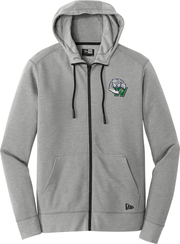 Woodbridge Wolfpack New Era Tri-Blend Fleece Full-Zip Hoodie