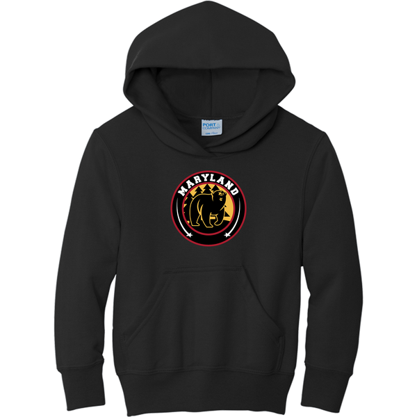 Maryland Black Bears Youth Core Fleece Pullover Hooded Sweatshirt