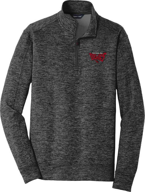 York Devils PosiCharge Electric Heather Fleece 1/4-Zip Pullover