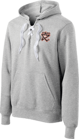 NY Stars Lace Up Pullover Hooded Sweatshirt