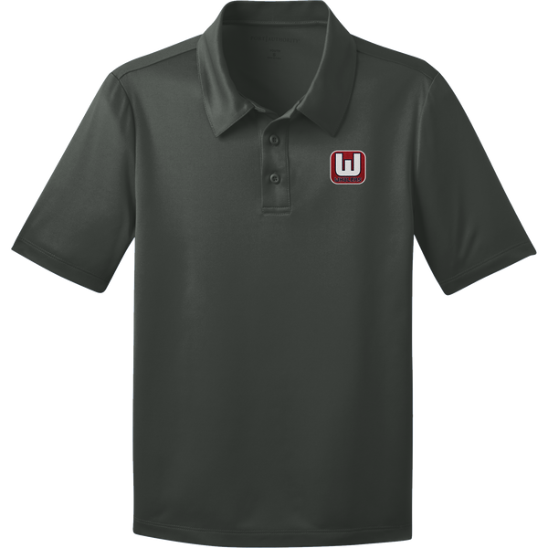 CT Whalers Tier 1 Youth Silk Touch Performance Polo