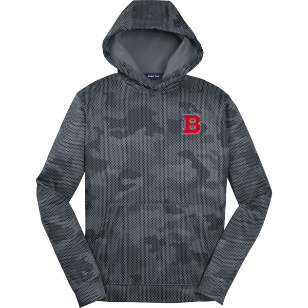 CT Bobcats Youth Sport-Wick CamoHex Fleece Hooded Pullover