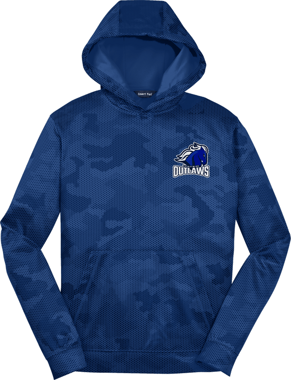 Brandywine Outlaws Youth Sport-Wick CamoHex Fleece Hooded Pullover