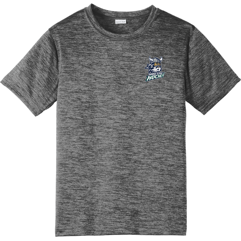 Hard Edge Hockey Youth PosiCharge Electric Heather Tee